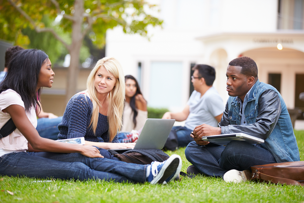 students-on-lawn